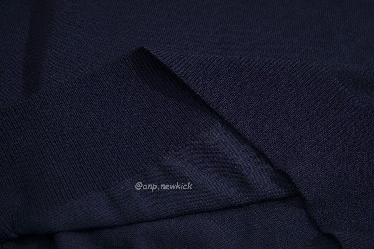 Miu Miu Logo Embroidery Polo Top In Navy (3) - newkick.cc